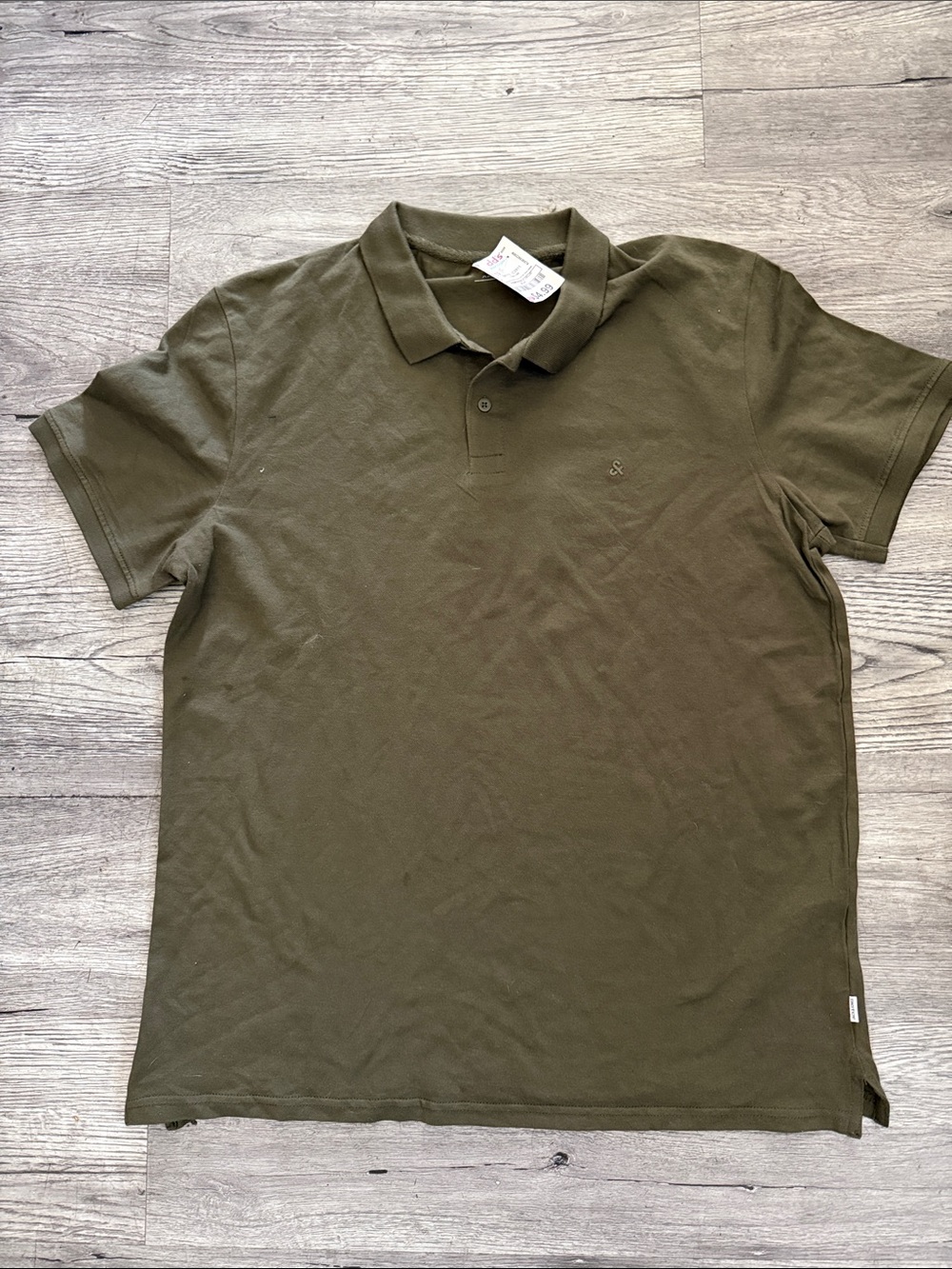 Jack & Jones Olive Green Short-Sleeve Polo